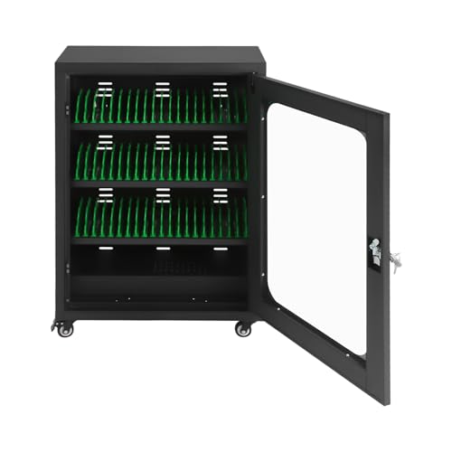 Rechargeable Mobile Phone Charging Cabinet,50 Slots Cell Phones Charging Station Portable Cellphone Charging Cart with Combination Lock, for Students and Employees, Tourists - size: 50Slots
