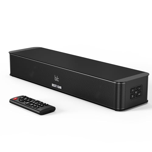 BESTISAN 2.1ch Sound Bar with Built-in Subwoofer, 100W Peak Power, HDMI ARC/Opt/AUX/USB/Bluetooth 5.3, 3 EQ Modes & Volume Boost, 16.5" All-in-One for TV/PC/Gaming/Projector - size: 16.5 inch