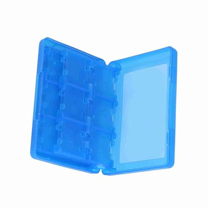 28-in-1 PP Game Card Case Holder - for Nintendo 3DS/DSL/DSI/LL, Cartridge Storage Box with 22 Slots + SD/TF Card Holders + Stylus Organizer(Blue) - color: Blue