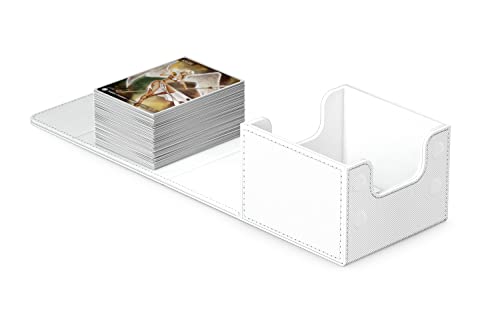 Ultimate Guard Sidewinder 133+, Deck Box for 133 Double-Sleeved TCG Cards, White, Magnetic Closure & Microfiber Inner Lining for Secure Storage - color: White, size: 133+