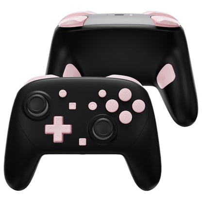 eXtremeRate DIY Replacement Full Set Buttons for Nintendo Switch 2 Pro Controller, Custom ABXY Dpad + - Home Capture Power L R ZR ZL Triggers Sync GL GR Buttons for Switch 2 Pro - Cherry Blossoms Pink - color: Cherry Blossoms Pink
