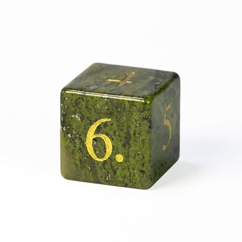 UDIXI Gemstone Dice Set D&D Chrysopal Stone DND Dice Set for Tabletop Games | Natural Stone, Premium Gift Box, DM Gift, for Dungeons and Dragons Role Playing Games - color: Chrysopal