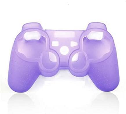 Silicone Case Soft Protective Skin Cover for PS3 Controller Gel Rubber Case Cover Replacement (Purple) - color: Purple