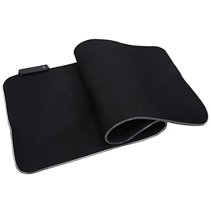 RGB Light Mouse Pad with USB Interface, Rubber Thicken Gaming Mousepad, 3 Lighting Modes LED Mat for PC Laptop, Non - Slip Base with 1.8m Charging Cable
