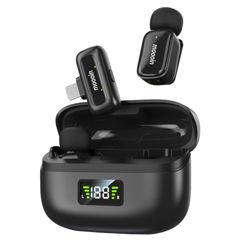 Wireless Microphone for Video Recording - Noise-Cancelling mini Microphone,Portable Microphone,Suitable for Mobile Phone Lapel Microphone Wireless for YouTube, TikTok Live Streaming, blogs - color: M2