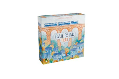 Railroad Tiles Board Game - Network-Building Tile-Laying Game, Family Fun Strategy for Kids & Adults, Ages 8+, 1-4 Players, 30-45 Minute Playtime