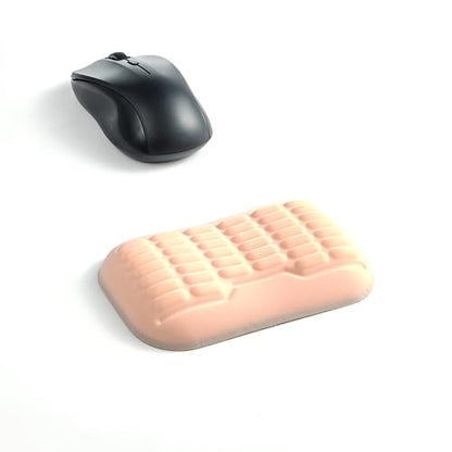 UnivoColors Ergonomic Mouse Wrist Rest,Latest 3.0 Wave Curve Design,High-Resilience Memory Foam Non-Slip Base,Reduces Wrist Fatigue,Ideal for Office Gaming & Long Hours of Use(Flesh Pink) - color: Flesh Pink, style: Mouse Wrist Pad