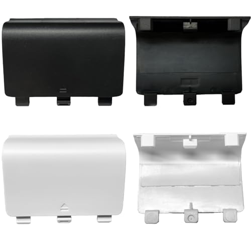 Dakexiong 4 Pack Battery Back Cover for Xbox One/S/X Controller [NOT for Xbox SeriesS/X],Replacement Battery Back Shell Covers Compatible with Xbox One/S/X Controllers (Black&White) - color: Black&White