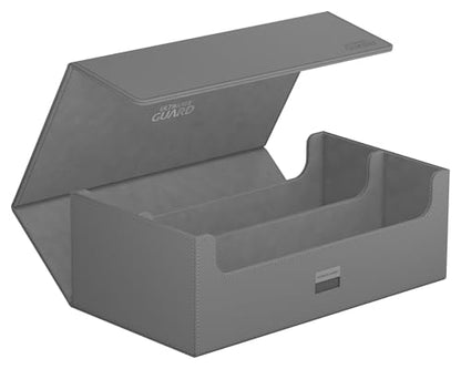 Ultimate Guard Arkhive 800+, Deck Case for 800 Double-Sleeved TCG Cards, Grey, Compatible with Boulders, Magnetic Closure & Microfiber Inner Lining - color: Grey, size: 800+