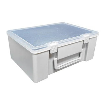 kowaku 1/64 Miniature Figure Storage Box Protection Box Foam Layer Dustproof Reliable Shockproof Travel Case Action Figure Container , Gray - color: Grey