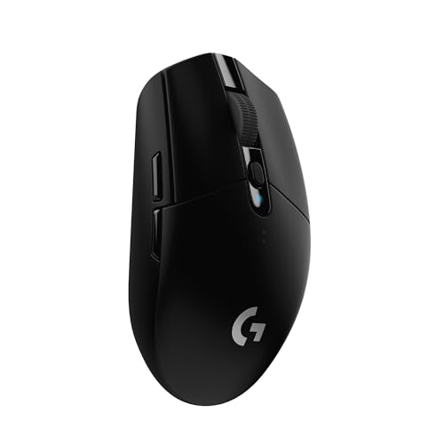 Logitech G305 Lightspeed Wireless Gaming Mouse - Black | Hero Sensor 12, Lightspeed 1ms Wireless, Up to 250h on 1xaa, 6 Programmable Buttons, 99g with Battery - color: Black, style: Classic
