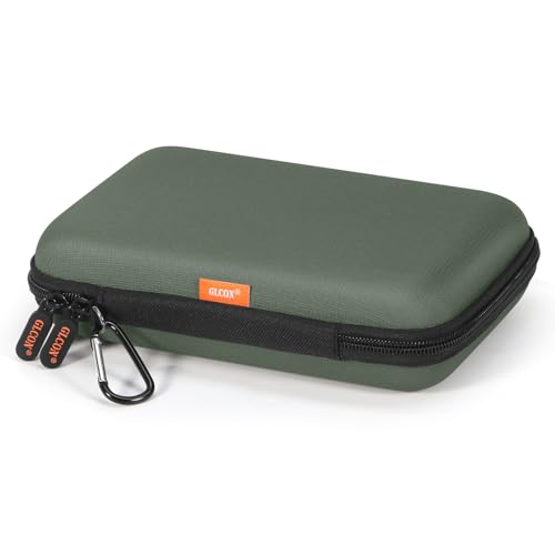 Large Classic Army-Green Case,Hard Shell Electronic Organizer Case | Carrying Case ,Shockproof Electronic Accessories Storage Pouch Bag for Game Drive, Hard Disk, Power Bank, Charger - color: Greenish Gray