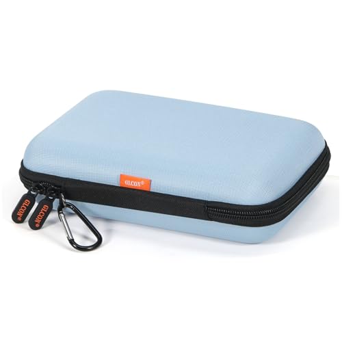 Shockproof Hard Shell Carrying Case, Case for External Hard Drive | Light-Blue, for Power Bank, Charger, Cable, Cell Phone, Electronic Accessories - Larger Capacity Storage Pouch - color: Light-Blue
