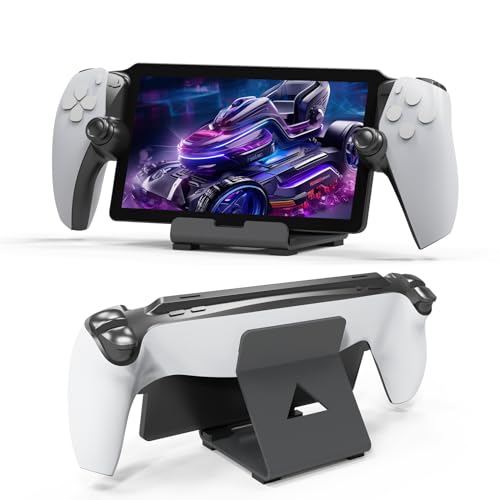 Tablet Desktop Stand Compatible with ROG Ally X/PlayStation Portal/Steam Deck,Desktop Handheld Game Console Holder with Anti-Slip Silicone Pad (Black)