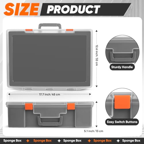 Miniature Storage Carrying Figure Case - 120 Slot Figurine Minature Carrying Case with 3 Foam Layer for Miniatures Compatible with 40k, DND & More (Transparent) - color: Transparent