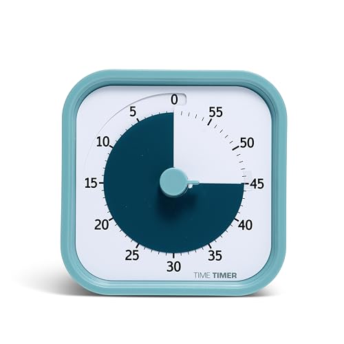 Time Timer MOD 60-Minute Visual Timer, Home Edition, Silent Operation, Study Tool for Homeschool and Office Use (Lake Day Blue) - color: Lake Day Blue, style: Timer