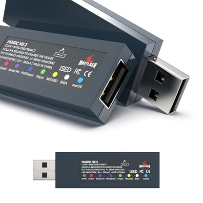 MAYFLASH Magic NS 2 Wireless Bluetooth USB Adapter for Switch/Switch 2, Windows, Raspberry Pi, Compatible with Xbox Series X & S, PS5 Controller and More - size: MAGIC NS 2