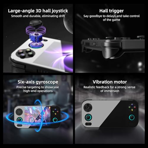 Anbernic RG 476H Retro Handheld Game Console RG 476H Retro Game Console 4.7 inch IPS Multi-Touch Screen Android 13 Unisoc T820 Processor RG476H Support 1080p DP Output WiFi Bluetooth Black - style: Black