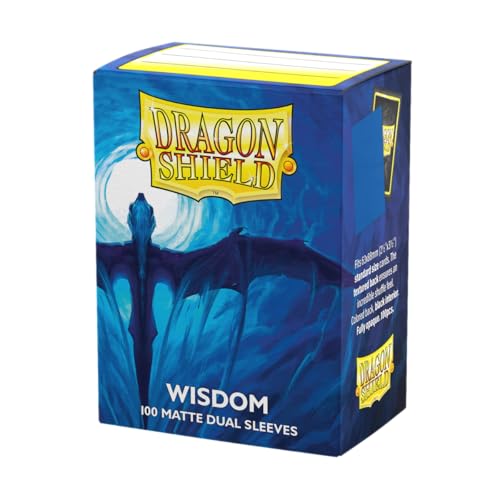 Dragon Shield | Matte Dual Standard Size Card Sleeves | 100 CT - Smooth & Tough Premium TCG Sleeves - Compatible with Pokemon, Flesh & Blood, One Piece & Magic the Gathering | Wisdom - color: Midnight Blue