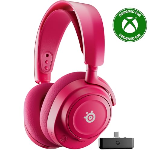 SteelSeries Arctis Nova 7X Wireless Gen 2 Gaming Headset - Real-Time App Control, 50+ HR Play, Neodymium Drivers, Mix 2.4GHz/Bluetooth, Xbox, PC, PS5/PS4, Switch 1/2, Mobile - Magenta - color: Magenta, style: Xbox | PC