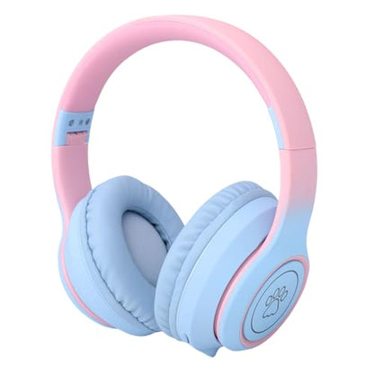 SUNGOOYUE Headphone Gaming Headphones, ABS 5.3 Over Ear Headset with Active Noise Cancelling, 3.5mm Wired, Foldable, Mic, 400mAh for Gaming Music Calls (Blue) - color: Blue