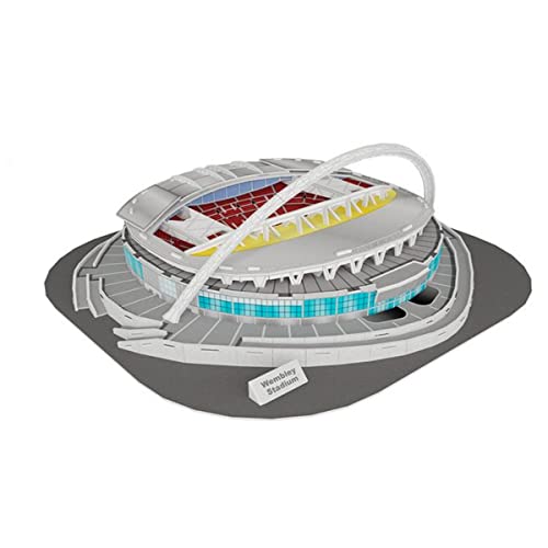 Classic Football Stadium Puzzle,3D Puzzle Soccer Club Venues,3D Paper Model Building Puzzle Kit, Soccer Stadium Souvenir Gift,Handmade Puzzle Ornaments，Cardboard Model (Wembley Stadium) - color: Wembley Stadium
