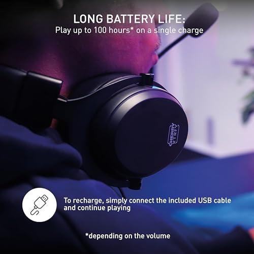 H3 Wireless, Cordless Gaming Headset, Esports-Optimized Sound, Ideal for Gaming, Streaming & Music, Detachable Microphone, Comfortable Fit, Black