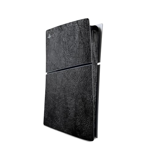 MightySkins Skin Compatible with PlayStation 5 PS5 Slim Digital Edition Console Only - Black Leather | Protective, Durable, and Unique Vinyl Decal wrap Cover | Easy to Apply | Made in The USA - color: Black Leather, size: PS5 Slim Digital Edition Console