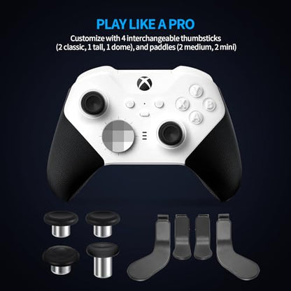 Complete Component Pack for Elite Controller Series 2 - Accessories Replacement Parts Repair Kit with Storage Case, Charging Dock and Charger Cable, 4 Thumbsticks, 4 Paddles, 1 D-Pad - color: Black