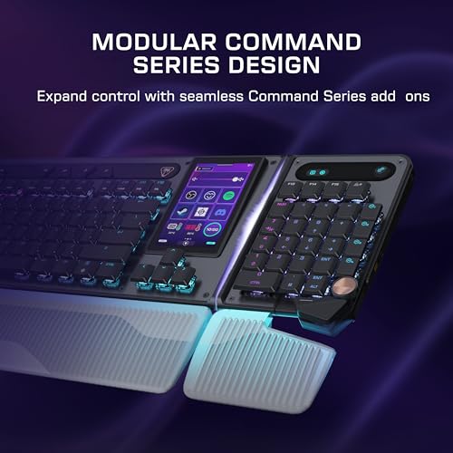 Turtle Beach Command Series KB7 TKL Wired Hall-Effect PC Gaming Keyboard | Touchscreen Command Display, Low-Profile Hall-Effect Switches, Double Shot PBT Keycaps, True 8K Polling, Per Key RGB, Black - style: KB7 Keyboard