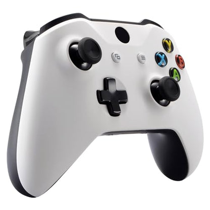eXtremeRate Replacement Front Housing Shell for Xbox One S/X Controller, White Custom Kit Faceplate Cover Case for Xbox Wireless Controller (Model 1708) - color: White