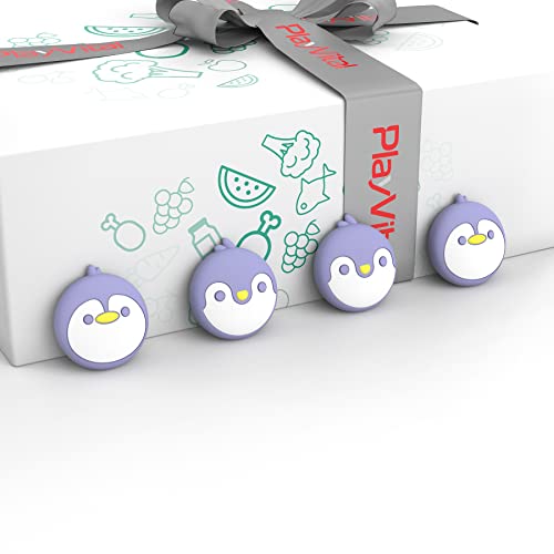 PlayVital Thumb Grip Caps for Xbox Series S/X, Xbox One, Elite Series 2 Controller, Cute Joystick Caps for ps5/EDGE/ps4, Thumbstick Cover for Switch 2 Pro/Switch Pro Controller - Penguin, Light Violet - color: Penguin Light Violet