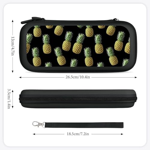 PPIKTC Travel Hard Shell Carrying Case for Switch, Shockproof Protective Storage Bag with 15 Game Cartridges, Upside Down Pineapple Tropical Fruits - color: Design (340)