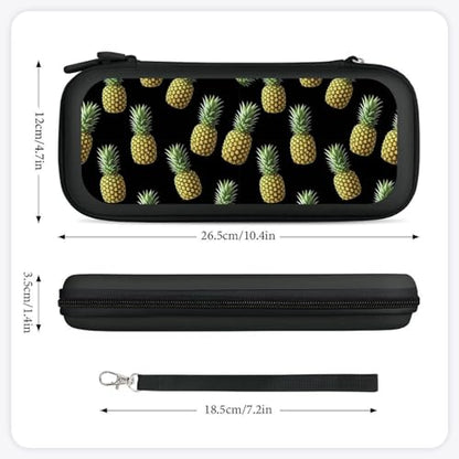 PPIKTC Travel Hard Shell Carrying Case for Switch, Shockproof Protective Storage Bag with 15 Game Cartridges, Upside Down Pineapple Tropical Fruits - color: Design (340)