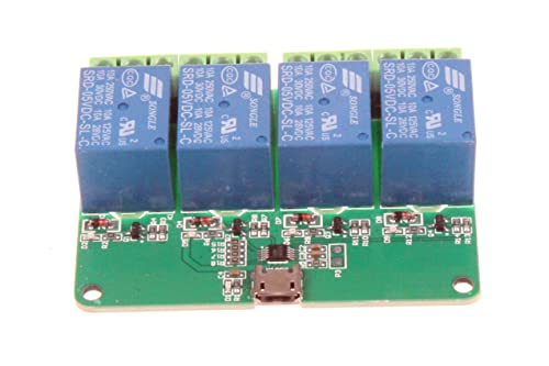 4-Channel Micro-USB HID Drive-Free USB Computer Control Switch Relay Module - size: 4-Channel Micro-USB