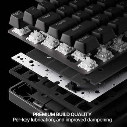 SteelSeries Apex Pro TKL Gen 3 Gaming Keyboard - OmniPoint 3.0 Analog Magnetic Switches, Quickset Auto-Presets (Rapid Trigger, Rapid Tap/SOCD, Protection Mode), OLED, RGB, PBT Keycaps, 2.4G+BT, Black - color: Black, size: Pro TKL, style: Gen 3 Wireless