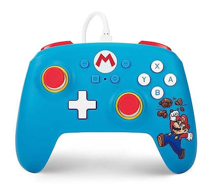 PowerA Nintendo Switch Wired Controller - Brick Breaker Mario, Mario Switch Controller, Detachable 10ft USB Cable, Plug & Play, Officially Licensed by Nintendo - color: Brick Breaker Mario