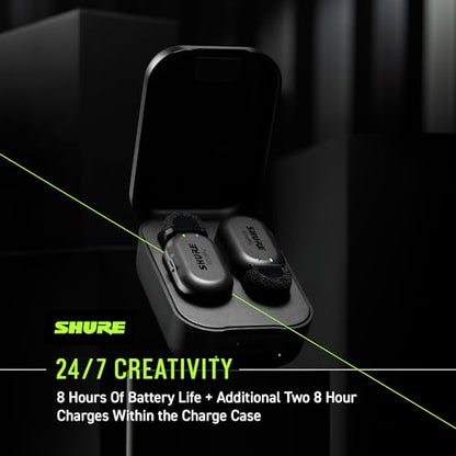 Shure MoveMic Receiver - Cold Shoe Mountable Camera Receiver for MoveMic Lavalier Microphones, Compatible with Most DSLR Cameras and Computers, for Mobile Content Creators (MV-R-Z7) | Digital receiver with USB-C and 3.5mm connectors for cameras, computers