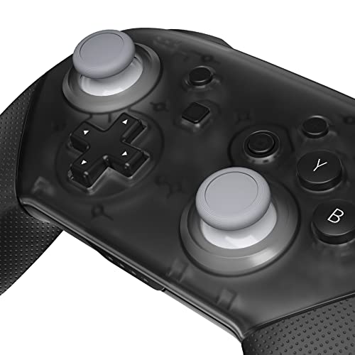 eXtremeRate Robot White & New Hope Gray Replacement 3D Joystick Thumbsticks, Analog Thumb Sticks with Cross Screwdriver for Nintendo Switch Pro Controller - color: New Hope Gray & Robot White