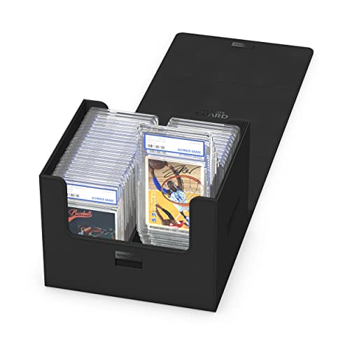 Ultimate Guard Minthive 30+, Deck Case for 30 Magnetic Card Cases, Perfect Storage for Graded Cards, Black, Secure Closure & Snaplock Mechanism - color: Black