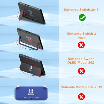 FINTIE Silicone Case Compatible with Nintendo Switch - Soft [Anti-Slip] [Shock Proof] Protective Cover with Ergonomic Grip Design, Drop Protection Grip Case (Blue) - color: Blue