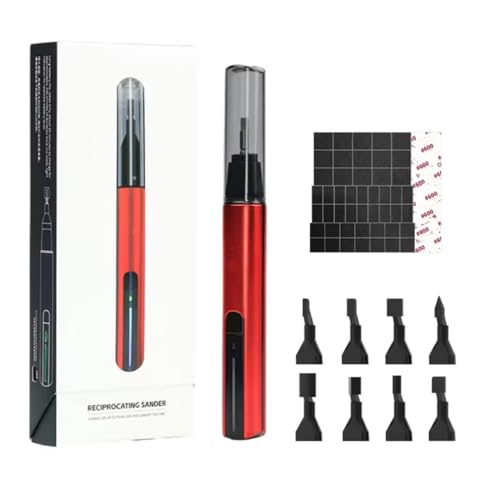 Reciprocating Electric Grinding Pen ES-A High Precision Model Tool for Military Models, Resin Kits Polishing,Miniature Crafting,DIY Hobby Accessories (ES-A Grinding Pen and Sanding Heads(8PCS)) - color: Es-a Grinding Pen and Sanding Heads(8pcs)