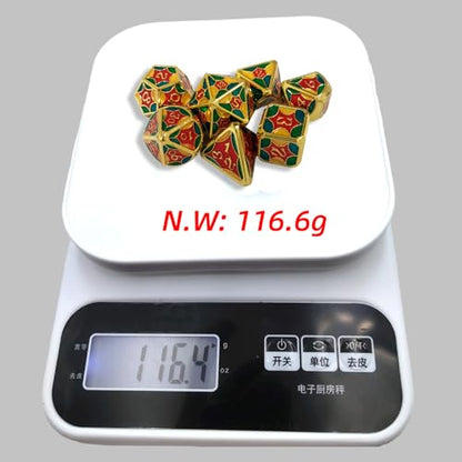 7pcs Metal DND Dice Set Polyhedral D&D dice with Box for Dungeons and Dragons RPG Games Role Playing Gift