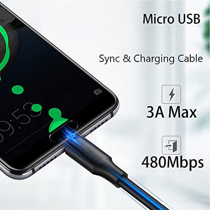 Pocxwa USB-A to Micro Charging Cable, 3.3ft USB 2.0 Charger Cord 2-Pack | Compatible with PS4 Controller, Fire TV Stick, Xbox One S/X, Samsung LG Sony Moto Nokia Old Android Phone & Tablets - size: 3.3Ft, style: 2-Pack