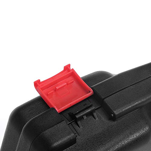 Small Hard Case with Pluck Foam, 12" Customizable Interior Protection Carrying Case for Pistol, GoPro, Microphone, Handgun, Camera - Outer Size: 12.2” x 10” x 2.7” - style: Inner Size- 12" X 8.2" X 2.5"