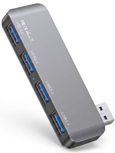 Left USB Hub, Cable-Free USB Splitter,Portable USB Hub for Laptop | One-hand Operation & Device Protection,Plug and Play,cordless integrated design,5Gbps High Speed Transfer - style: Left USB 3.0 Hub