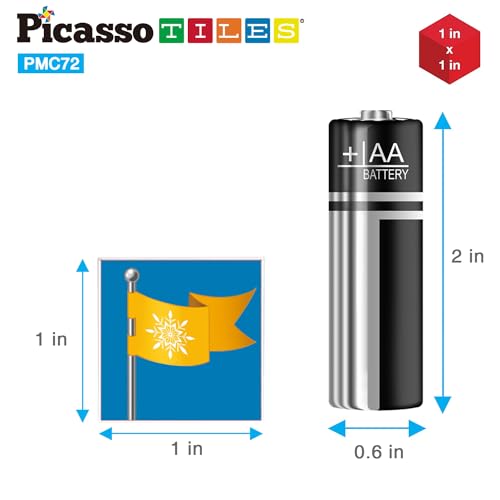 PicassoTiles Magnet Cube Winter Ice Themed Mix and Match Building Block Castle Construction Toy with 7 Magnetic Cubed Character Action Figures STEM Learning Education Sensory Pretend Play Age 3+ PMC72 - color: Winter Ice Themed