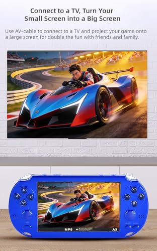 Handheld Retro Game Console, 4.3-inch HD Screen, Dual Joysticks, Built-in Classic Games, Portable Handheld, TV Output, Video Playback, Gaming Save Function, The Ideal Gift