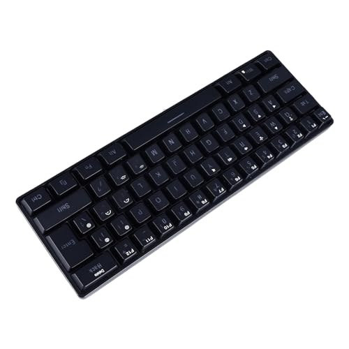 SUNGOOYUE 61 Keys RGB Backlit Gaming Keyboard Wired Membrane Keyboard for Home Office (Black) - color: Black