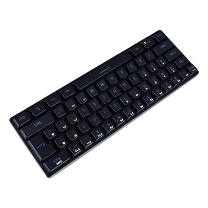 SUNGOOYUE 61 Keys RGB Backlit Gaming Keyboard Wired Membrane Keyboard for Home Office (Black) - color: Black